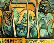 乔治 勃拉克 : Terrace of Hotel Mistral at Estaque